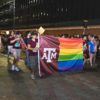 Dozens of Aggies took part in Pride Houston events, including the Pride Parade.