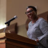 Robin R. Means Coleman delivers remarks.