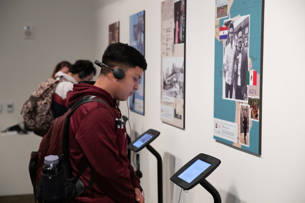 The StoryCorps at Texas A&M exhibit opened Tuesday with a reception at J. Wayne Stark Galleries.