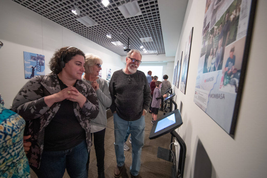The StoryCorps at Texas A&M exhibit opened Tuesday with a reception at J. Wayne Stark Galleries.