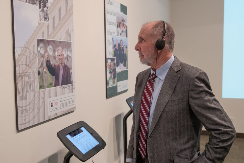 The StoryCorps at Texas A&M exhibit opened Tuesday with a reception at J. Wayne Stark Galleries.