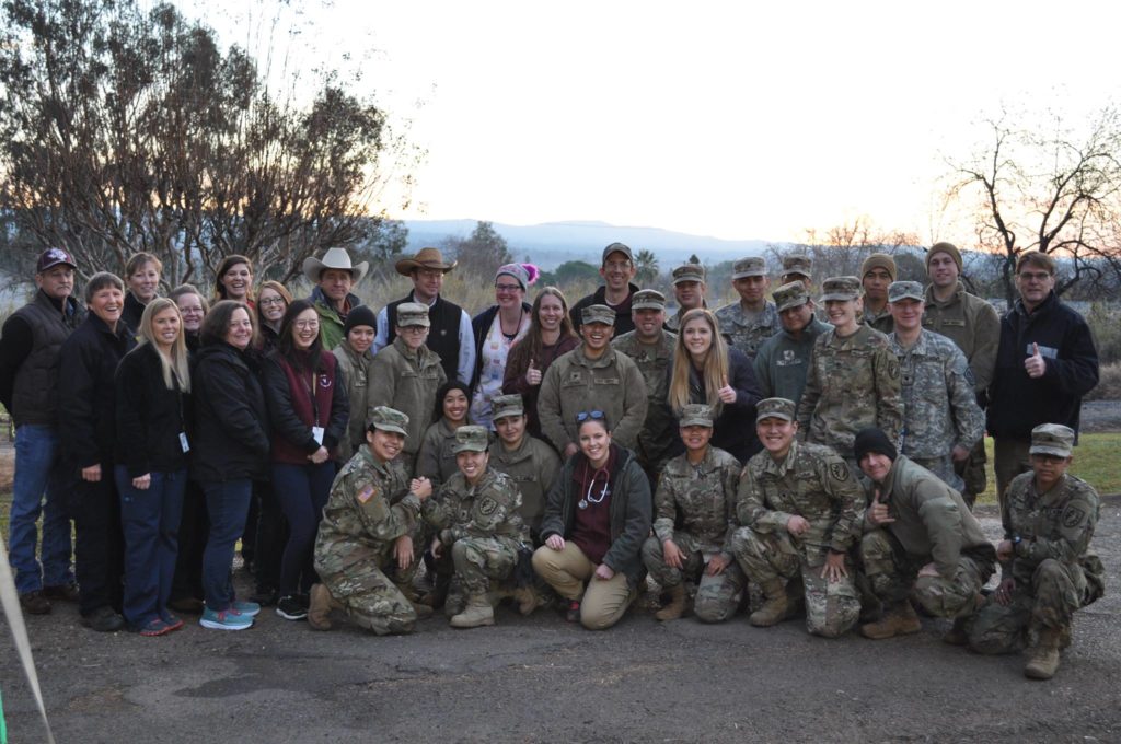 Twelve members of the VET team and seven AgriLife Extension agents from across Texas worked at the Del Oro Emergency Animal Shelter in Oroville, California to provide assistance in managing and caring for animals affected by wildfires in the area.