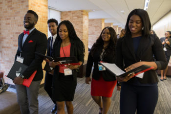 2018 Southwestern Black Student Leadership Conference attendees.