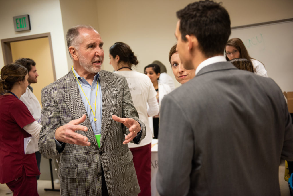 Texas A&M President Michael K. Young attended Disaster Day.
