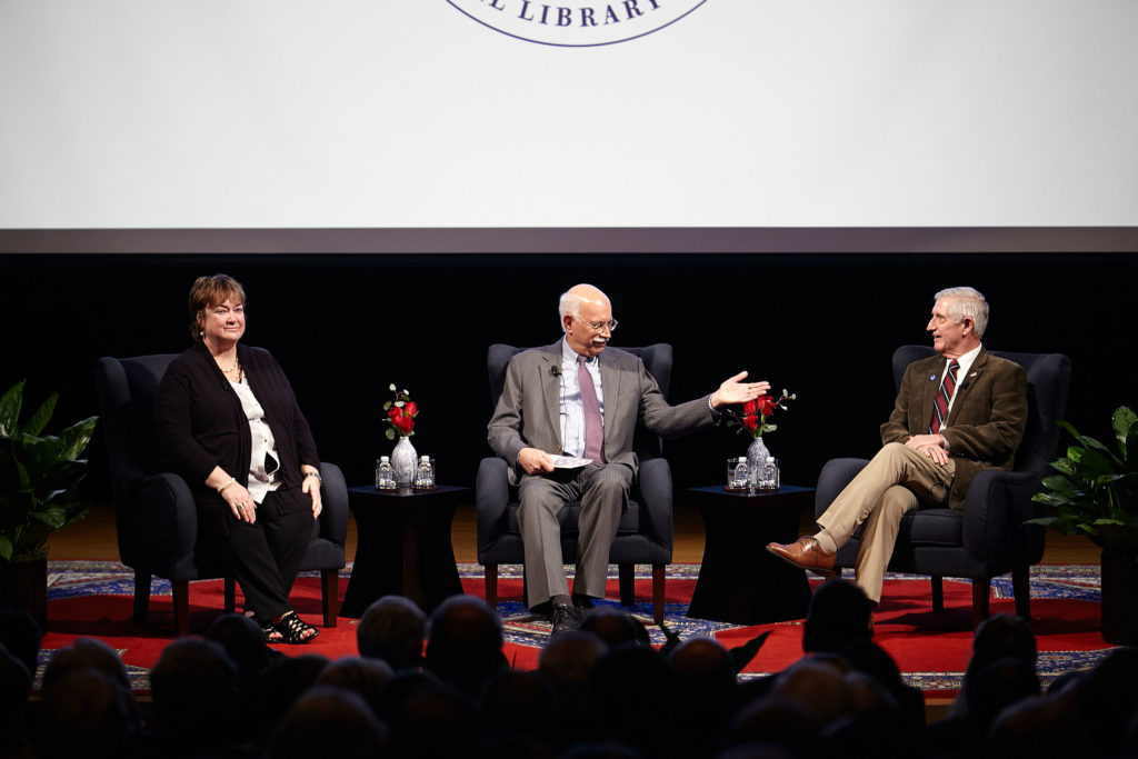 Left to right: Jean Becker, Andrew Natsios and Andew Card.