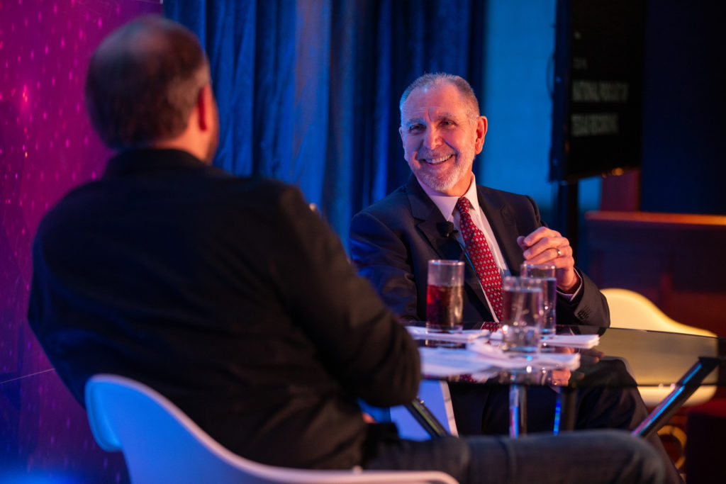 Texas A&M University President Michael K. Young discusses the challenges and opportunities facing universities during a live taping of Texas Monthly's National Podcast of Texas at SXSW.