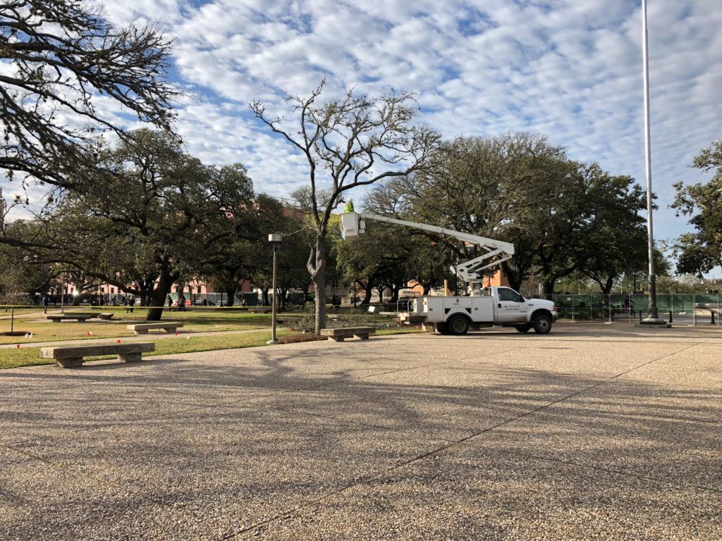 Work began on the first phase of the project in mid-February near the Academic Plaza.
