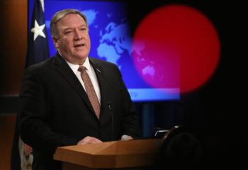 U.S. Secretary of State Mike Pompeo answers questions at the U.S. State Department March 15, 2019 in Washington, DC.