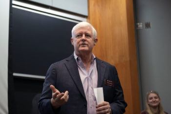 Dr. Valen E. Johnson, addressing a Hawking Auditorium crowd as part of the recent Texas A&M University System-sponsored Senate and Legislative Ladies' Day.