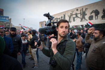Andrew Cagle shooting for VICE in Iraq.