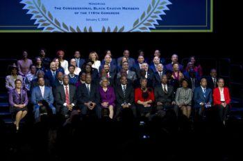 The Congressional Black Caucus during a January 2019 swearing-in ceremony that included a record 55 members.