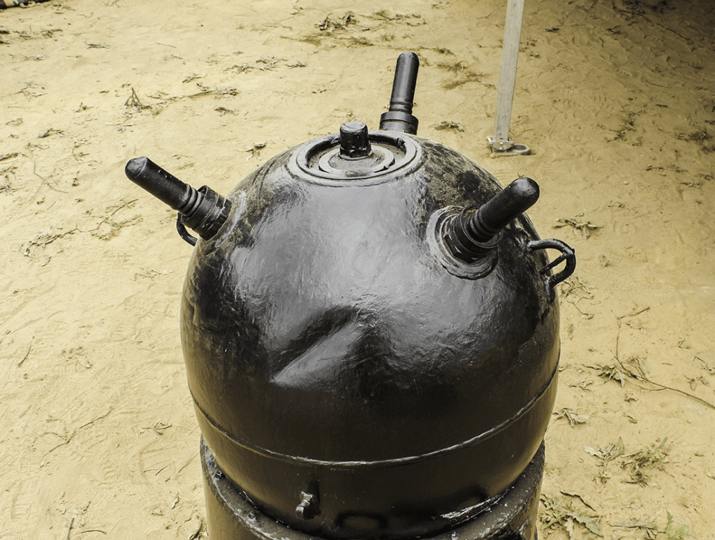 Millions of pounds of bombs, such as this mine, are sitting on the ocean floor all over the world and could pose a risk to shipping.