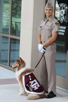 Cadet Ryan Kreider and Reveille