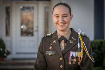Alyssa Marie Michalke, the first woman as Corps Commander.