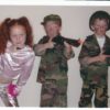 Barnes triplets at halloween as a pop star and soldiers