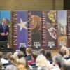 Cigna David Cordani speaks with Texas A&M Mays Business School students in 2015.