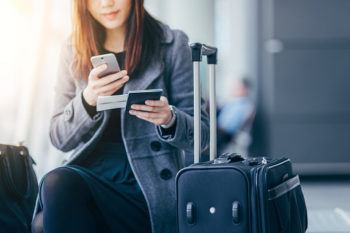 traveler at airport