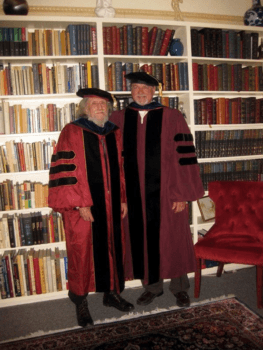 Professor John J. McDermott and Oak DeBerg at graduation