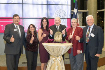 Left to right: Dr. Mark Hussey, Dr. Elsa Murano, Ms. Julie Borlaug, Ambassador Kenneth Quinn, Dr. Karan Watson, Dr. Edward Runge