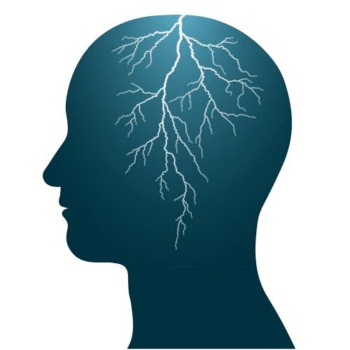 brain with lightning