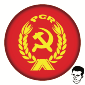 The Romanian Communist Party icon and portrait of Nicolae Ceausescu