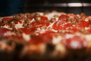 close up of pizza 