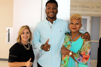 Ricky Seals-Jones showed off his new Aggie ring
