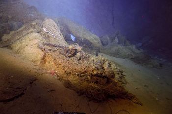 Lost trawl net from on the NW Hancock Seamount