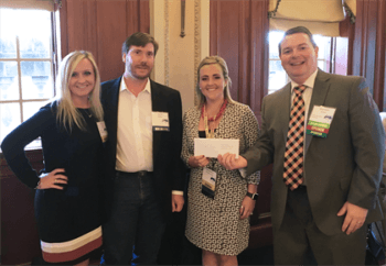 Quiz Bowl champs Tave Doty, James Nichols and Stephanie Bradley Fryer with Shannon Ferrell, AALA board member