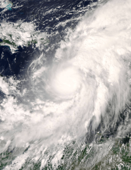 Hurricane Omar in the Caribbean Sea