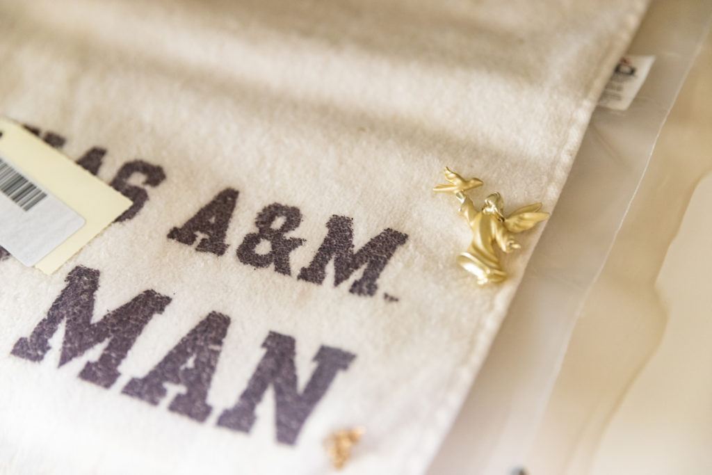 12th man towel with angel pin
