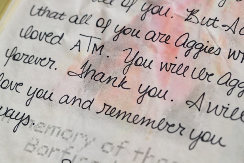 Letter for bonfire victims