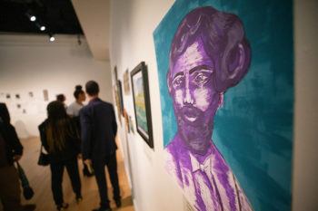 Image of artwork of Matthew Gaines on a wall in a gallery