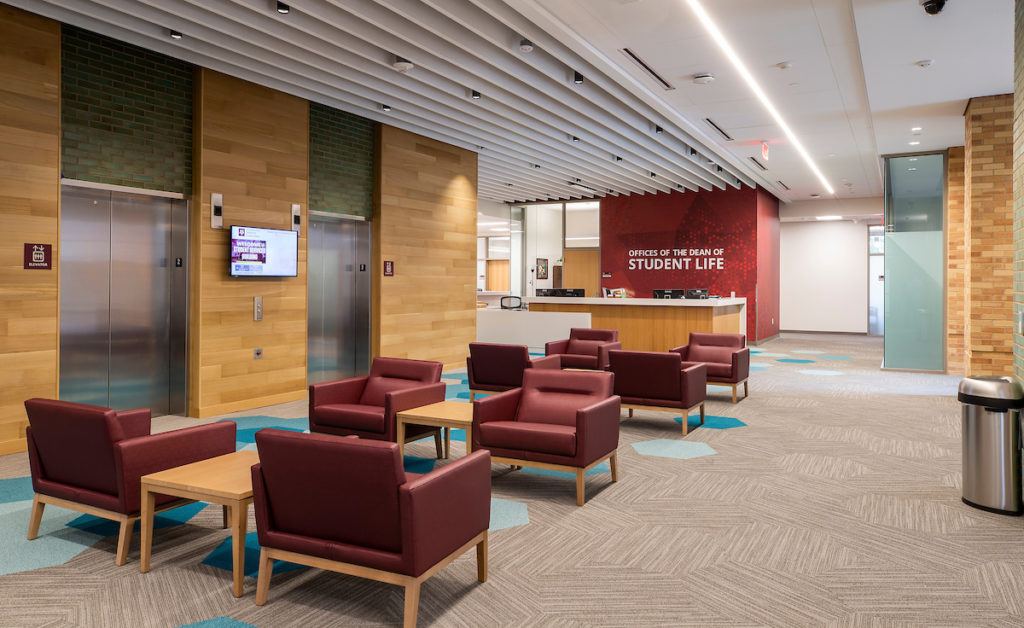 interior view of the student services building