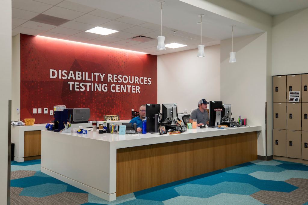 interior view of the student services building
