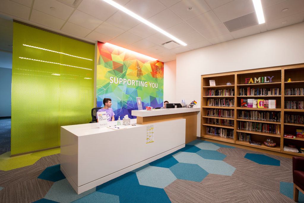 interior view of the student services building