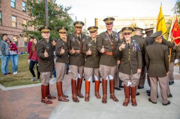 Six Corps students pose in uniform