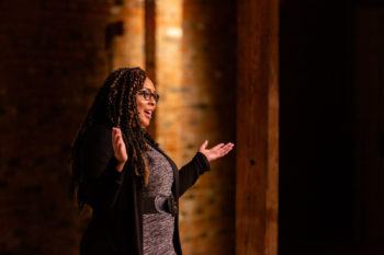 tamika gilreath gesturing at the front of a room