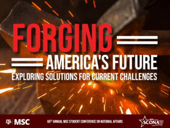 MSC SCONA logo that says Forging America’s Future: Exploring Solutions for Current Challenges