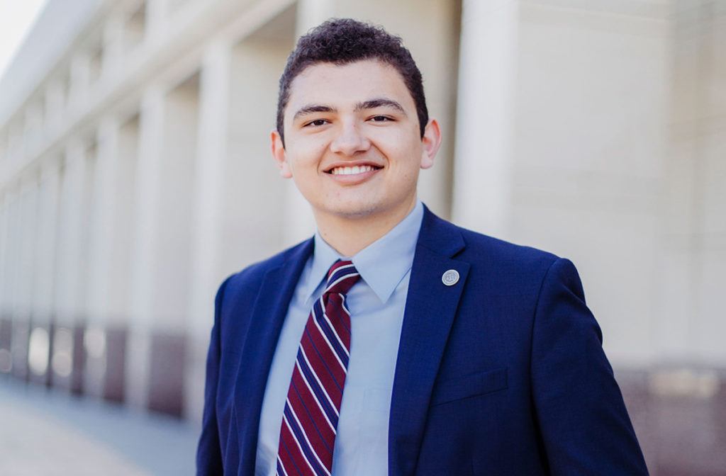 a photo of Student Body President Eric Mendoza