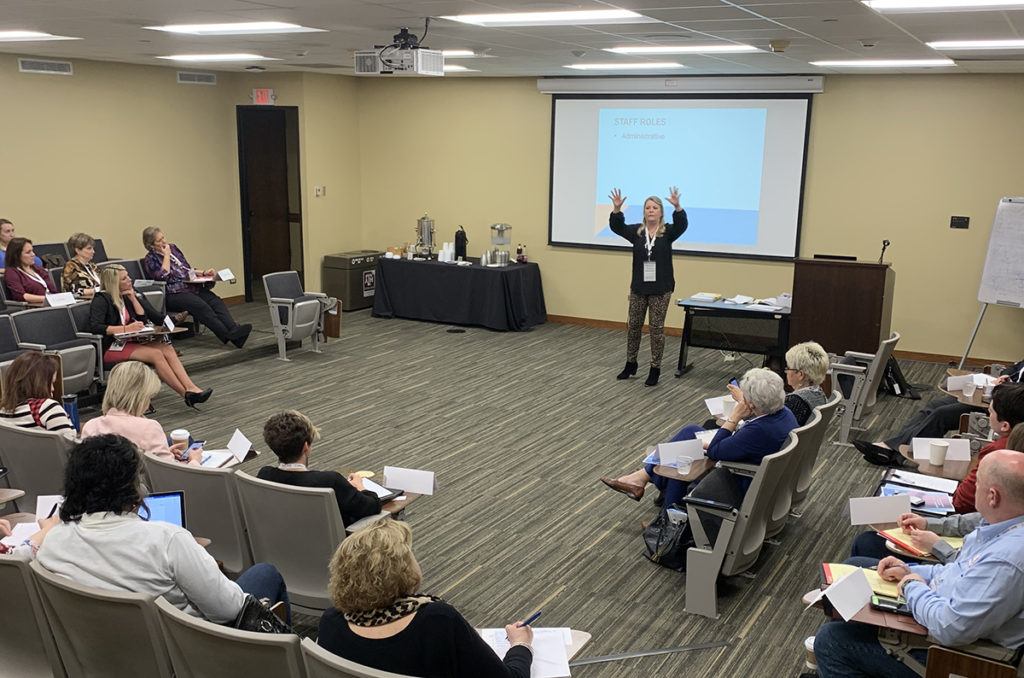Beth Journeay, Institute for Organizational Management, Greater Angleton Chamber, presents at the Chamber Overview & Management Issues session.