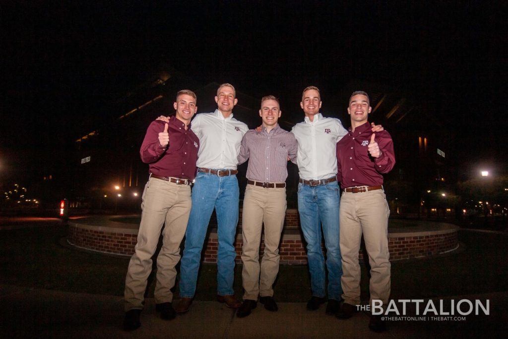a picture of the newly elected yell leaders