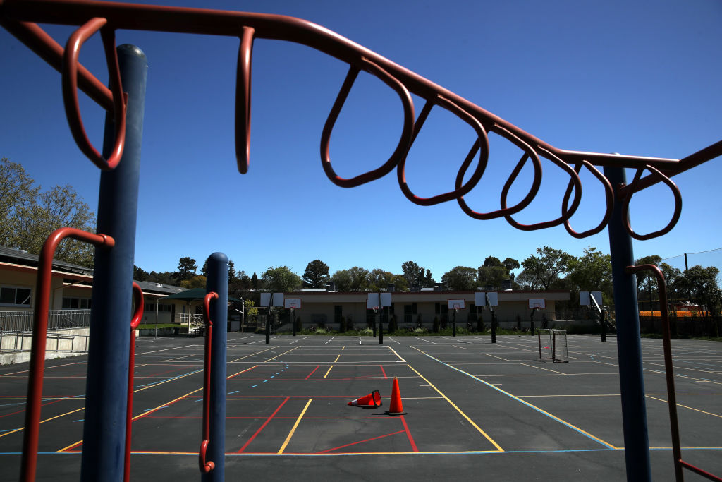 empty school playground
