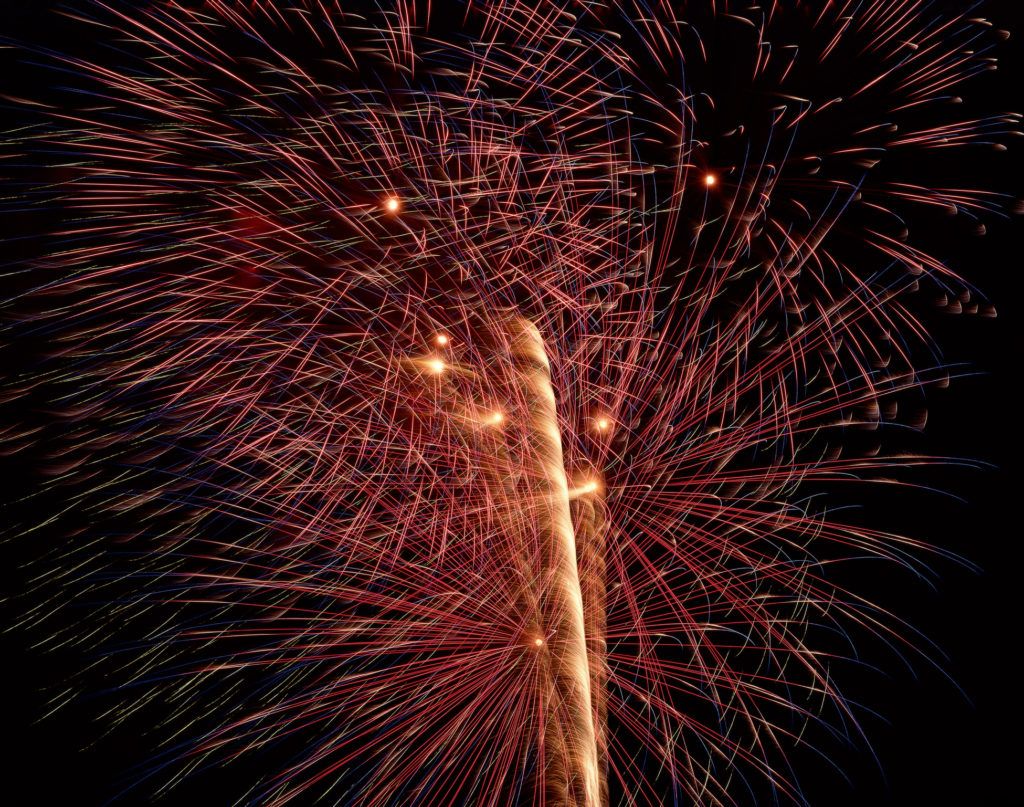 fireworks in night sky