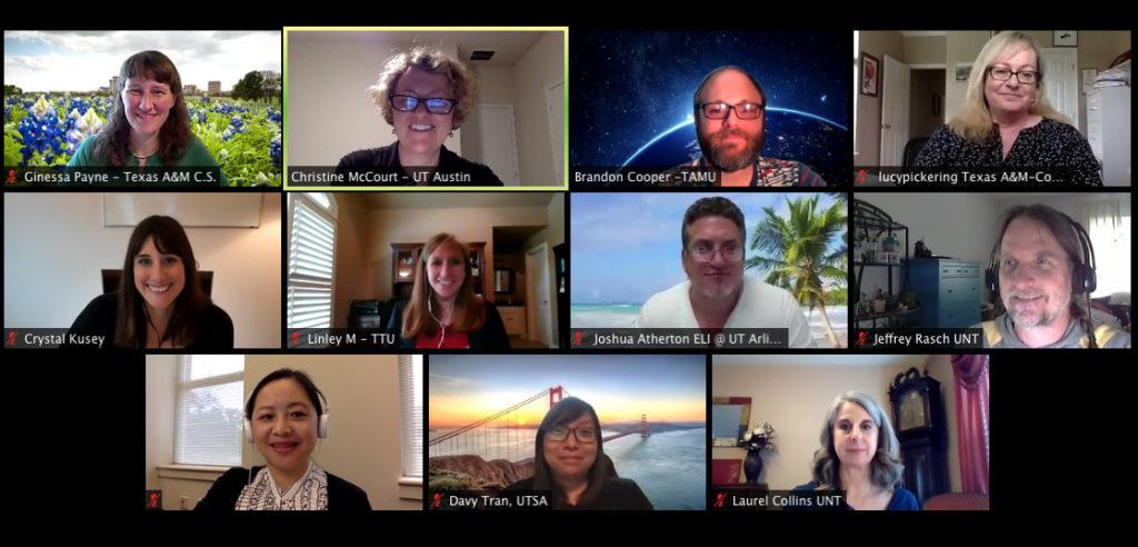 TexITAP Symposium members on a Zoom call