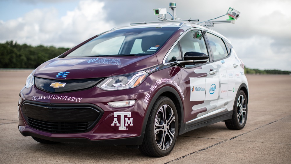 car with a&m logo
