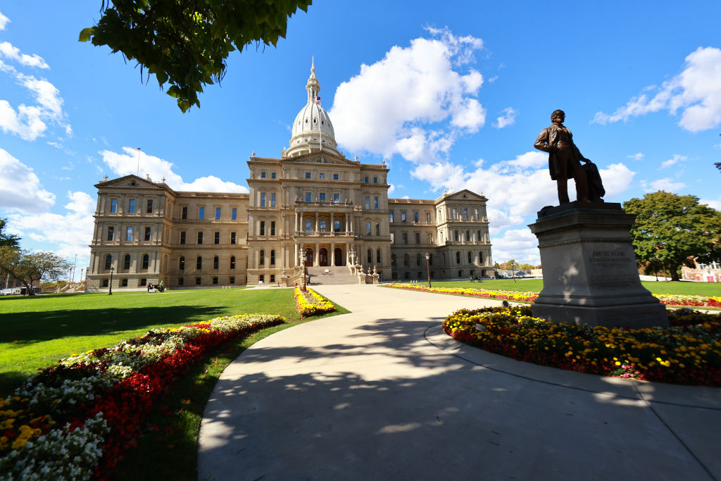 exterior of michigan capitol building