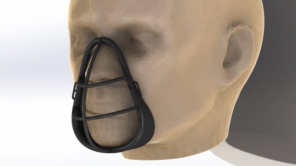 digital rendering of mask frame design