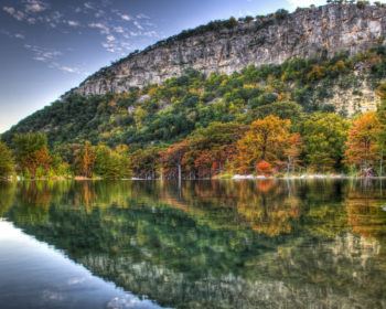 garner state park reflection of trees on river