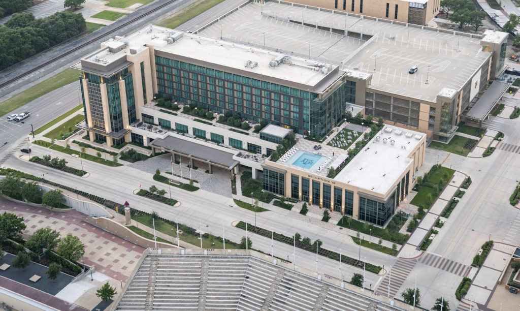 aerial of hotel